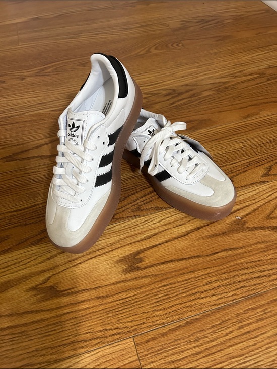 adidas Shoes - adidas White & Black Retro Gum Sole Sneakers